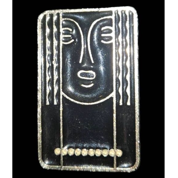 Vintage Charles of the Ritz Signed Chunky Deco Style Necklace Pendant / Brooch - Picture 2 of 5